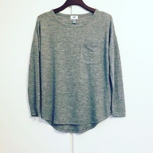 Grey Relaxed Long Sleeve Tee